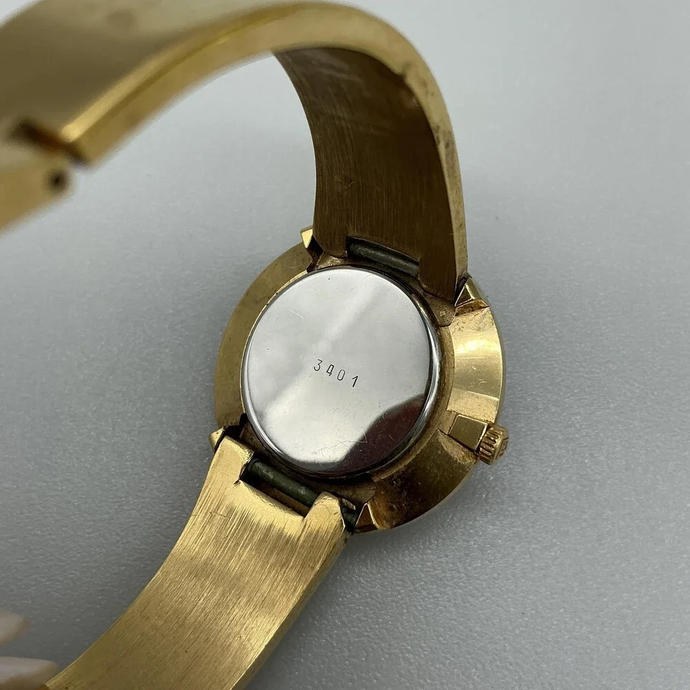 Vintage Michel Herbelin Womens Watch 29mm Champagne Dial Gold Tone Manual 6.5